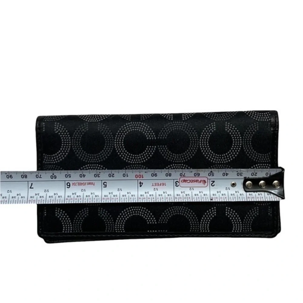 Coach op signatures c black checkbook slipcover